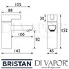 Bristan Clio Basin Mixer without Waste Tap Dimensions